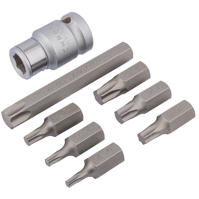Draper Expert Tx-Star Bit Set, 1/2" Sq. Dr. (8 Piece) - 3404/B