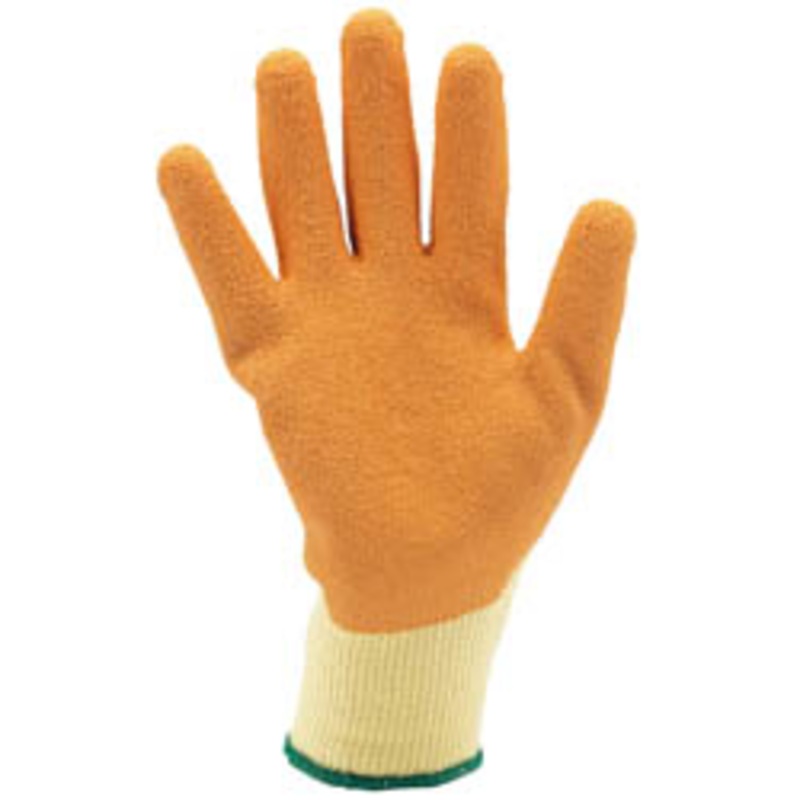 Draper Heavy Duty Latex Coated Work Gloves, Large, Orange - HDLGA/B