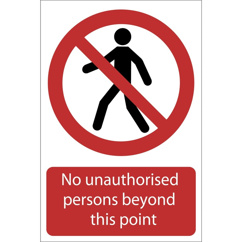 Draper No Unauthorised Persons Beyond This Point - SS57