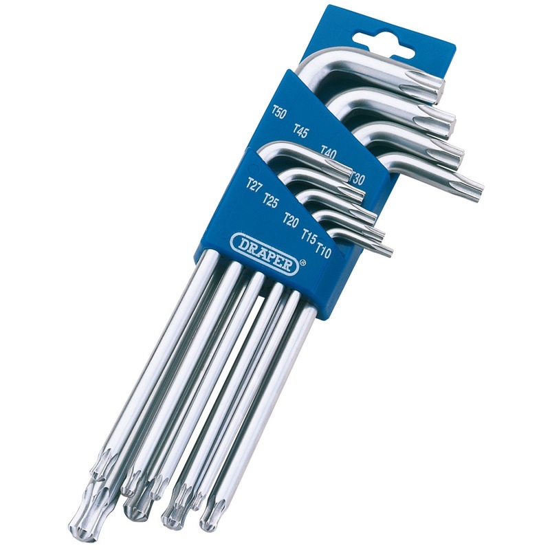 Draper Tx-Star 1/2 Ball End Key Set (9 Piece) - TXTB9