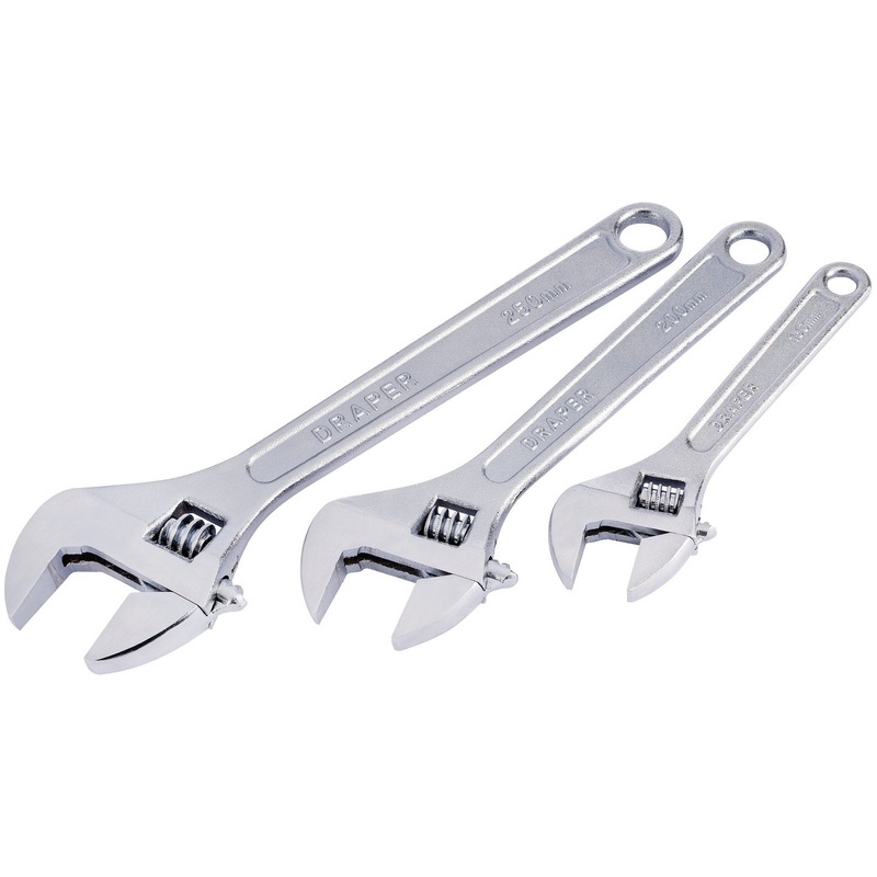 Draper Redline Adjustable Wrench Set (3 Piece) - RL-AW3