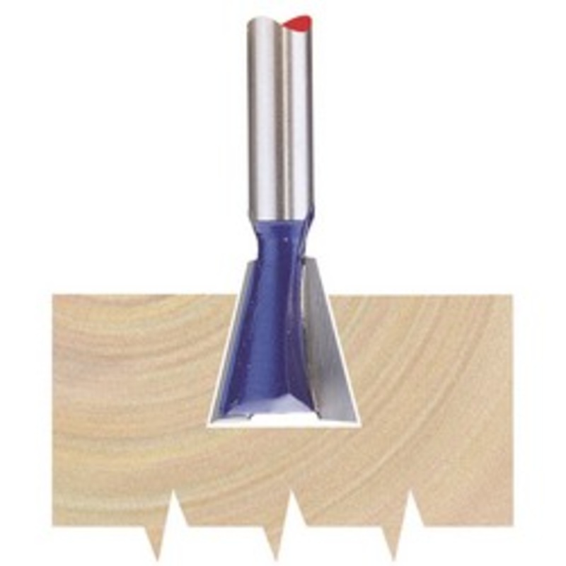 Draper Tct Router Bit, 1/4" Dovetail, 14mm Diameter - RB17