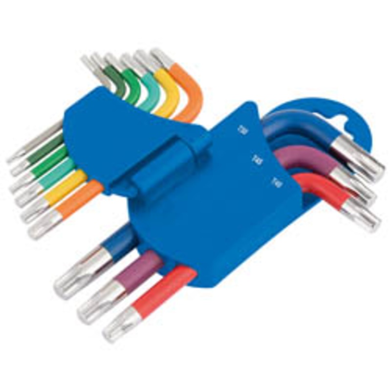 Draper Tx-Star Metric Coloured Short Arm Key Set (9 Piece) - SCTXKS/9
