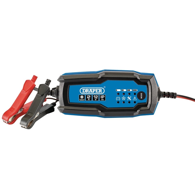Draper 12V Smart Charger And Battery Maintainer, 2A - BCI2