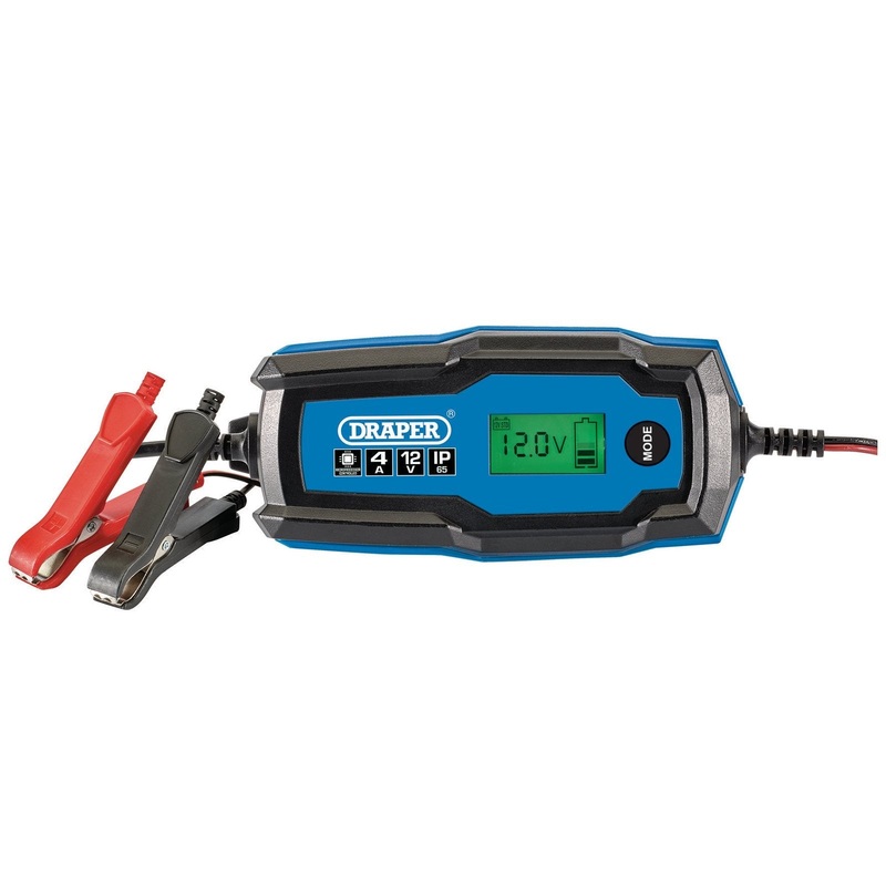 Draper 12V Smart Charger And Battery Maintainer, 4A - BCI4