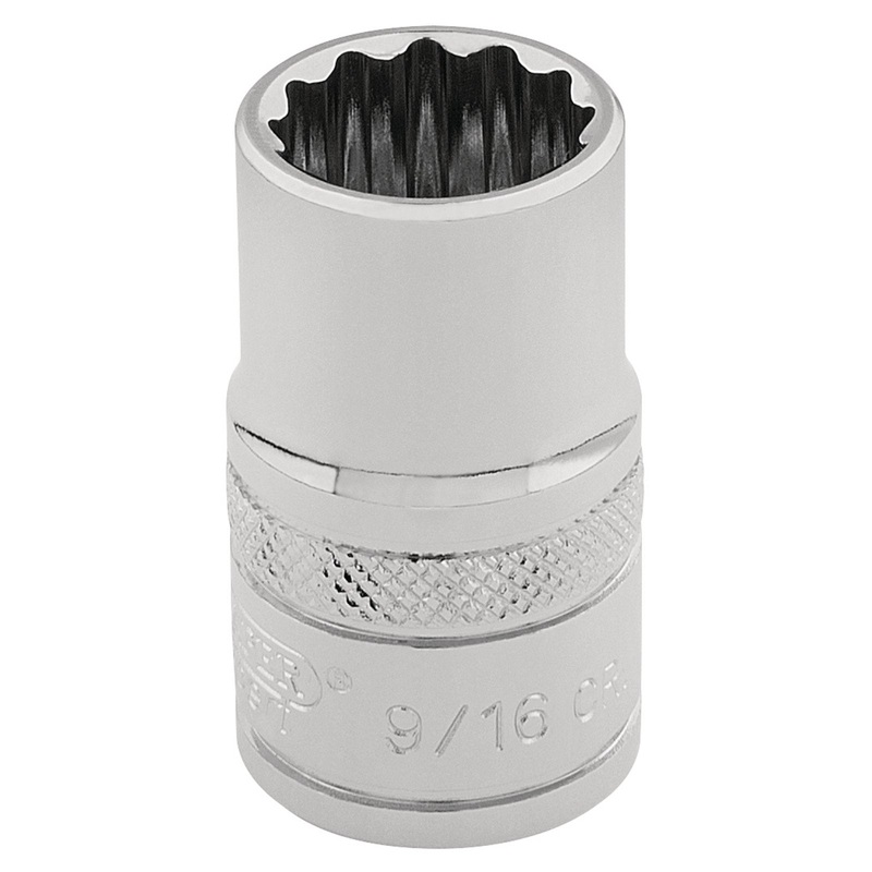 Draper Hi-Torq 12 Point Socket, 3/8" Sq. Dr., 9/16" - D-AF
