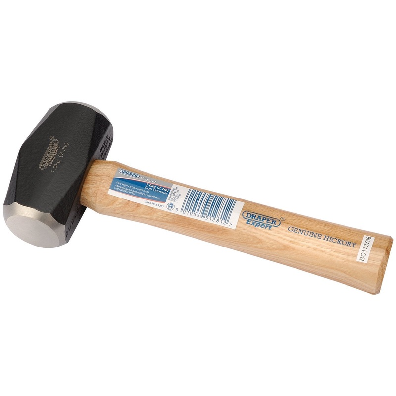 Draper Hickory Shaft Club Hammer, 1Kg /2.2Lb - 190T