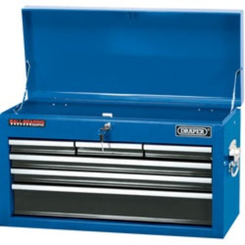 Draper Narrow Tool Chest, 6 Drawer, 24", Blue - TC6B