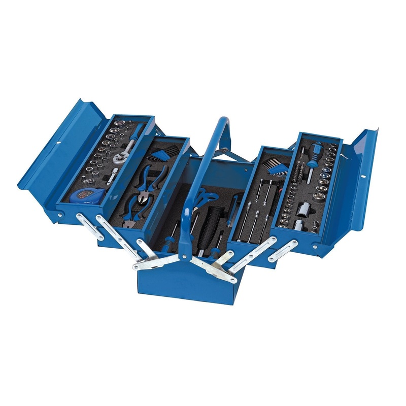 Draper Tool Kit In Steel Cantilever Toolbox (126 Piece) - TK126