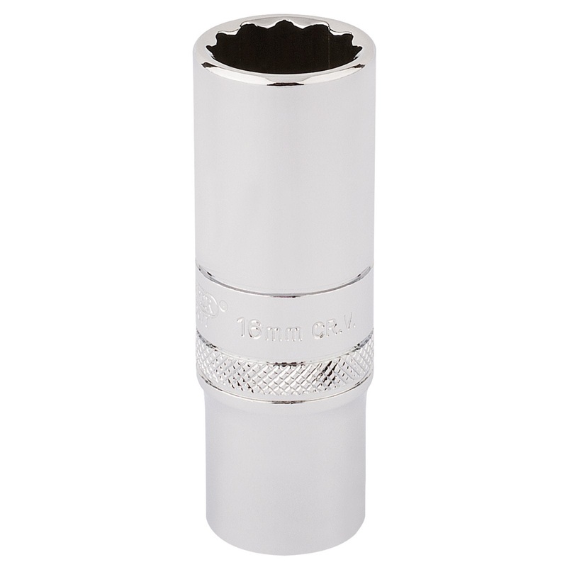 Draper Hi-Torq 12 Point Deep Socket, 3/8" Sq. Dr., 16mm - DT-MM/B