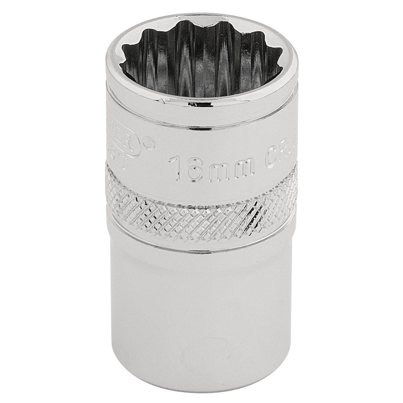 Draper Hi-Torq 12 Point Socket, 1/2" Sq. Dr., 16mm - H-MM/B