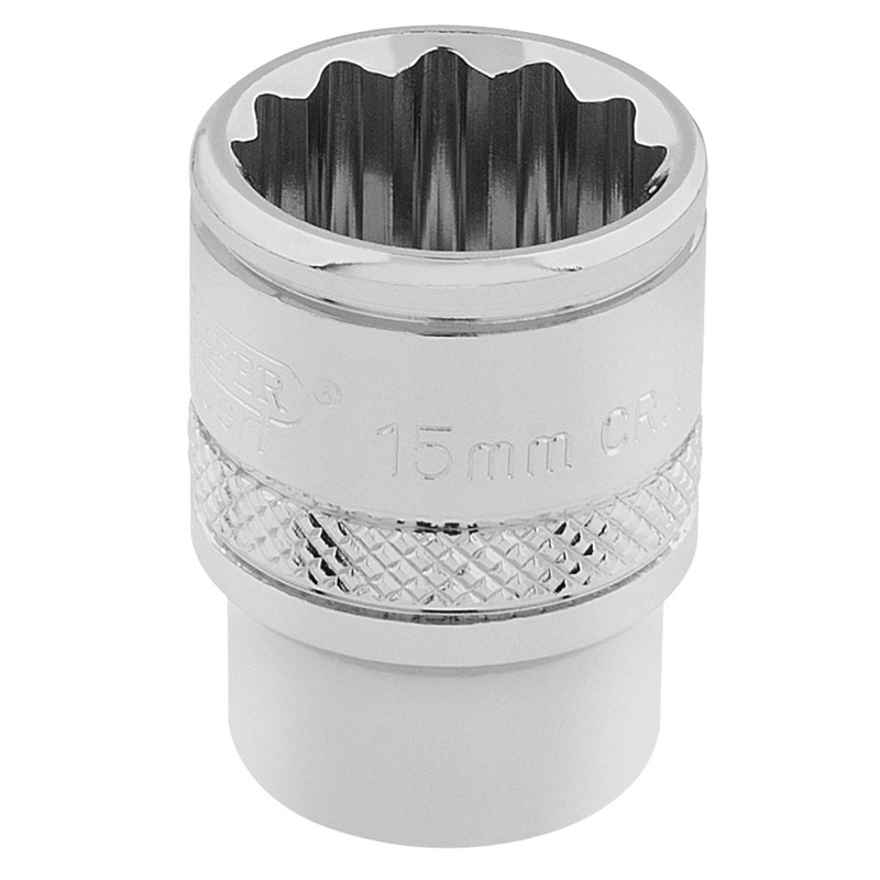 Draper Hi-Torq 12 Point Socket, 3/8" Sq. Dr., 15mm - D-MM/B