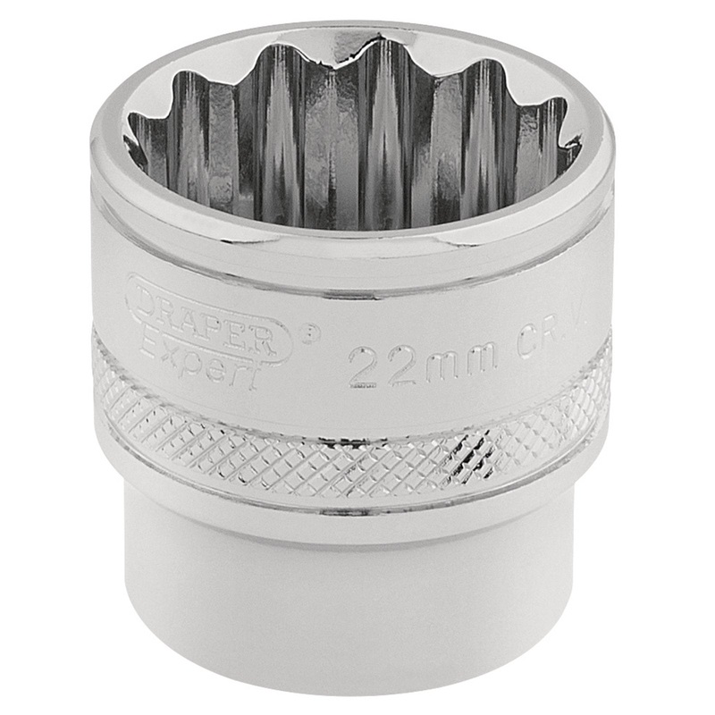 Draper Hi-Torq 12 Point Socket, 3/8" Sq. Dr., 22mm - D-MM/B