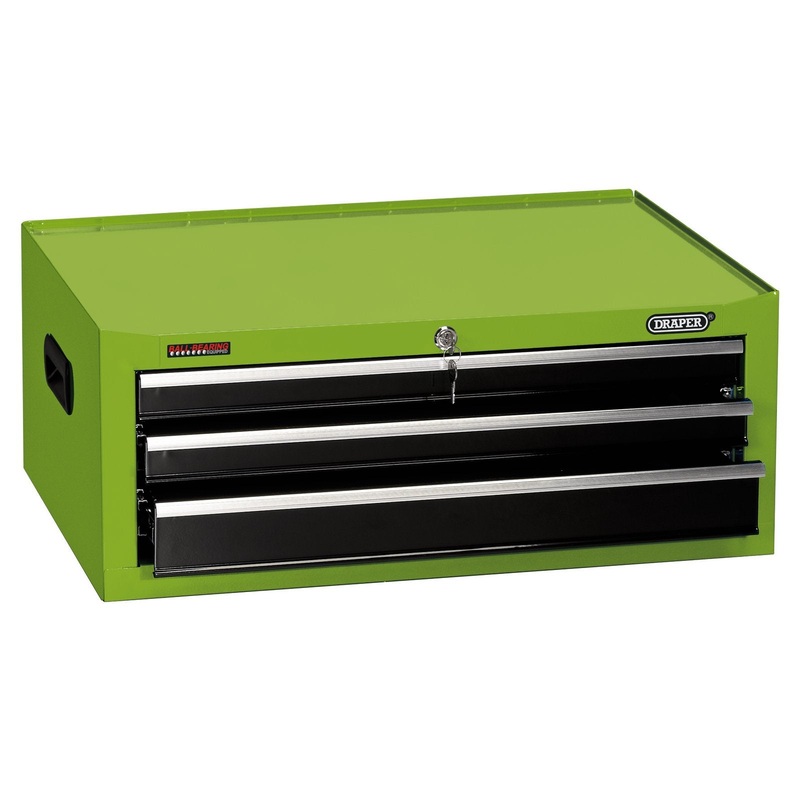 Draper Intermediate Tool Chest, 3 Drawer, 26", Green - TIC3D/G
