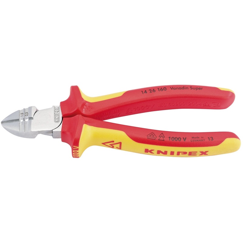 Draper Knipex 14 26 160Sb Vde Fully Insulated Diagonal Wire Strippers And Cutters - 14 26 160 SB