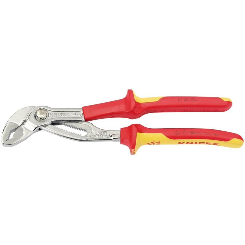 Draper Knipex Cobra 87 26 250 Vde Chrome Waterpump Pliers, 250mm - 87 26 250