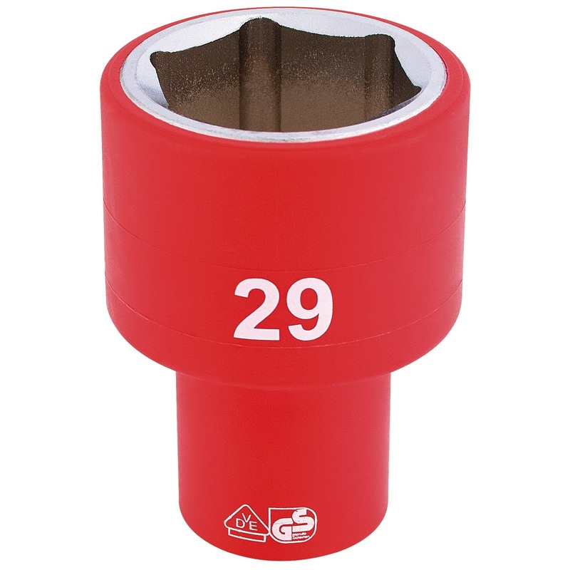 Draper Fully Insulated Vde Socket, 1/2" Sq. Dr., 29mm - H6VDE-MM/B