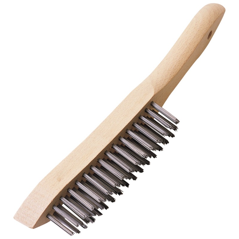 Draper Heavy Duty 4 Row Wire Scratch Brush, 310mm - WB-HD/I