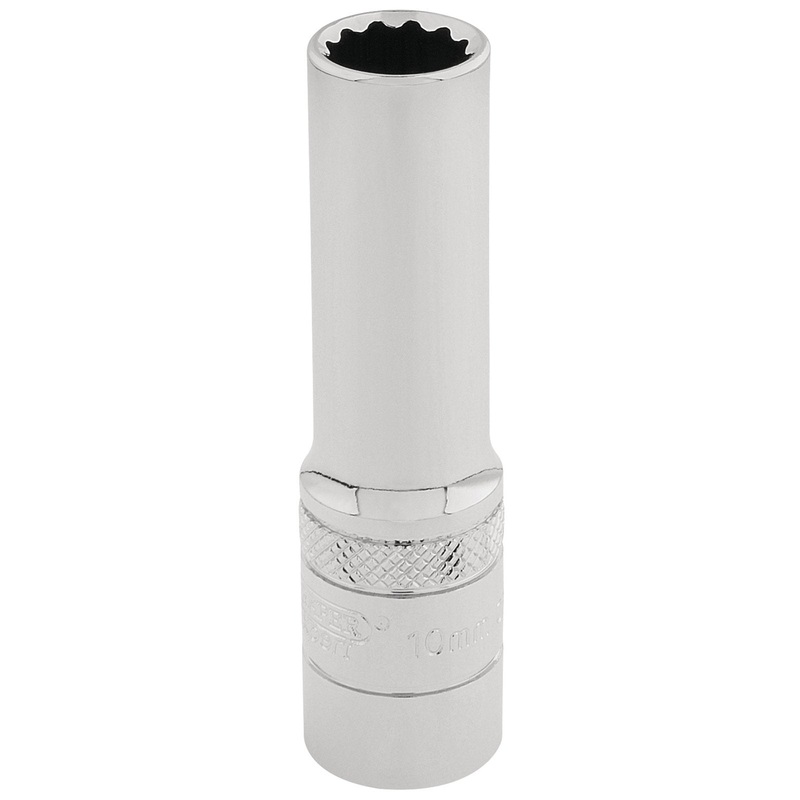 Draper Hi-Torq 12 Point Deep Socket, 3/8" Sq. Dr., 10mm - DT-MM/B
