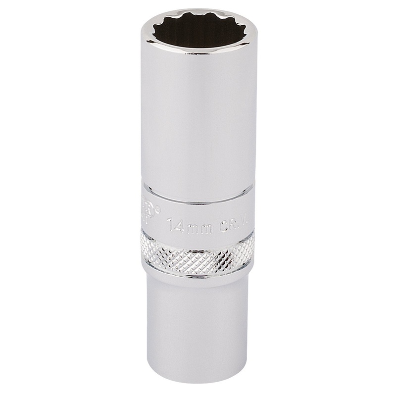 Draper Hi-Torq 12 Point Deep Socket, 3/8" Sq. Dr., 14mm - DT-MM/B