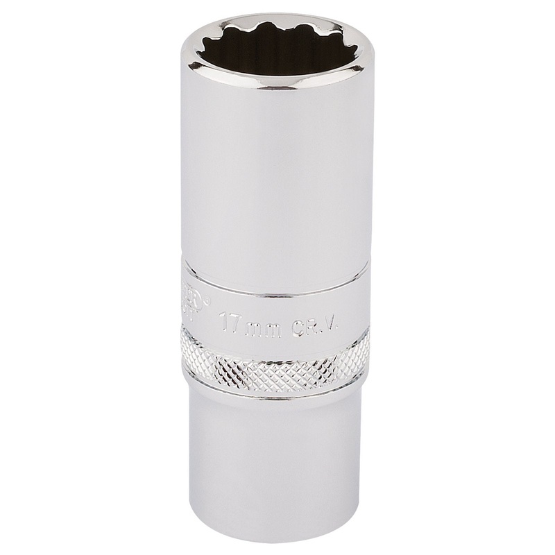 Draper Hi-Torq 12 Point Deep Socket, 3/8" Sq. Dr., 17mm - DT-MM/B