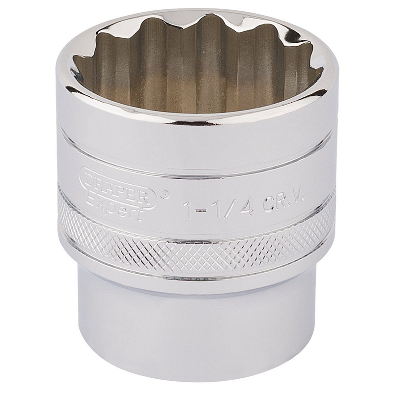 Draper Hi-Torq 12 Point Socket, 1/2" Sq. Dr., 1.1/4" - H-AF/B