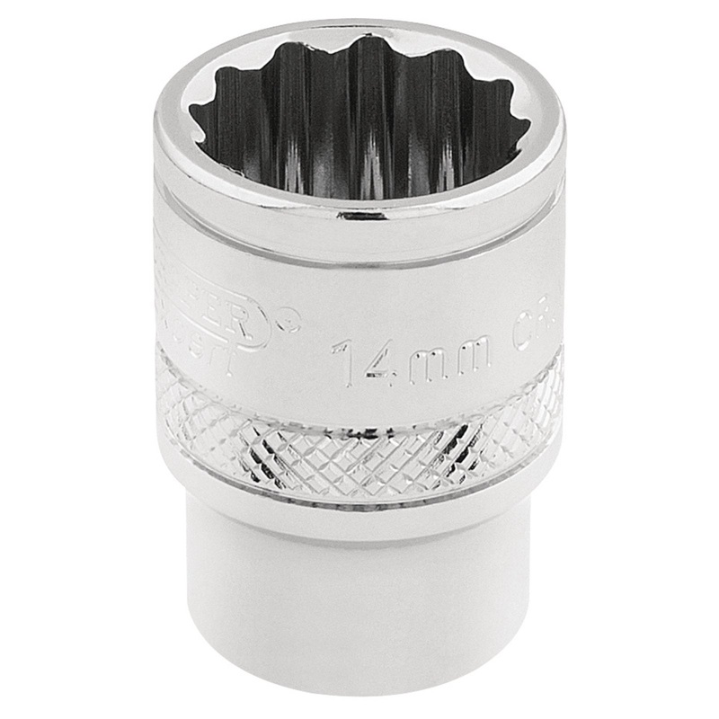 Draper Hi-Torq 12 Point Socket, 3/8" Sq. Dr., 14mm - D-MM/B