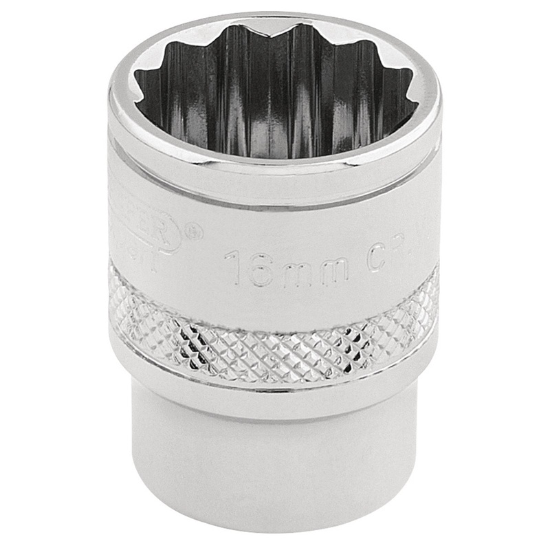 Draper Hi-Torq 12 Point Socket, 3/8" Sq. Dr., 16mm - D-MM/B