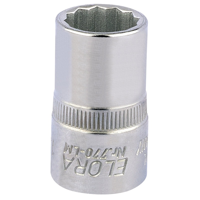 Draper Elora Bi-Hexagon Socket, 1/2" Sq. Dr., 15mm - 770-LM 15