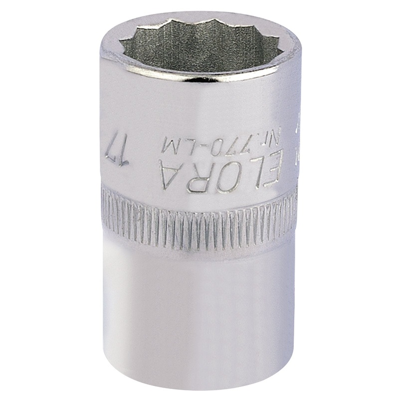 Draper Elora Bi-Hexagon Socket, 1/2" Sq. Dr., 17mm - 770-LM 17