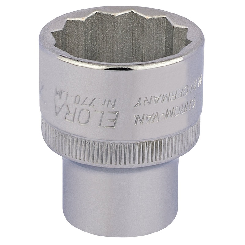 Draper Elora Bi-Hexagon Socket, 1/2" Sq. Dr., 27mm - 770-LM 27
