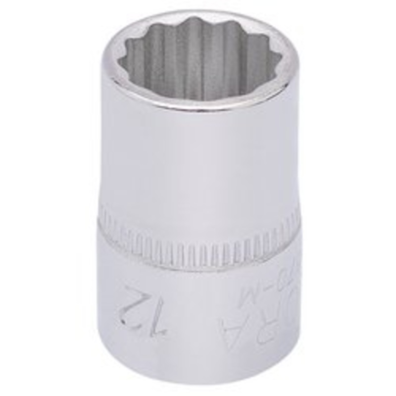 Draper Elora Bi-Hexagon Socket, 3/8" Sq. Dr., 12mm - 870-M 12