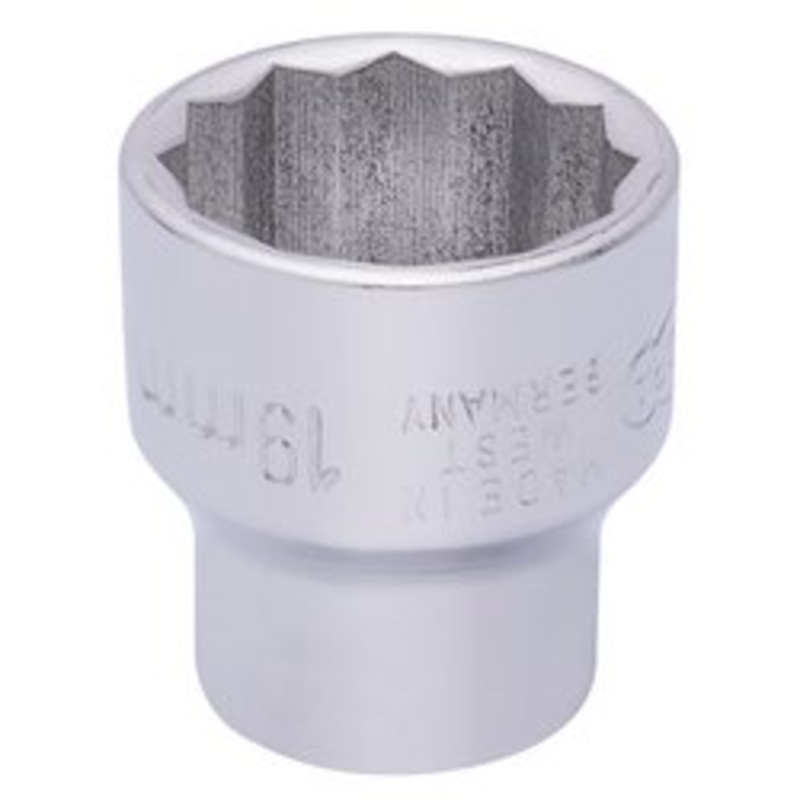 Draper Elora Bi-Hexagon Socket, 3/8" Sq. Dr., 19mm - 870-M 19