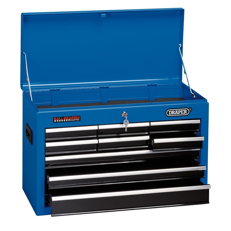 Draper Tool Chest, 9 Drawer, 26", Blue - TC9DA