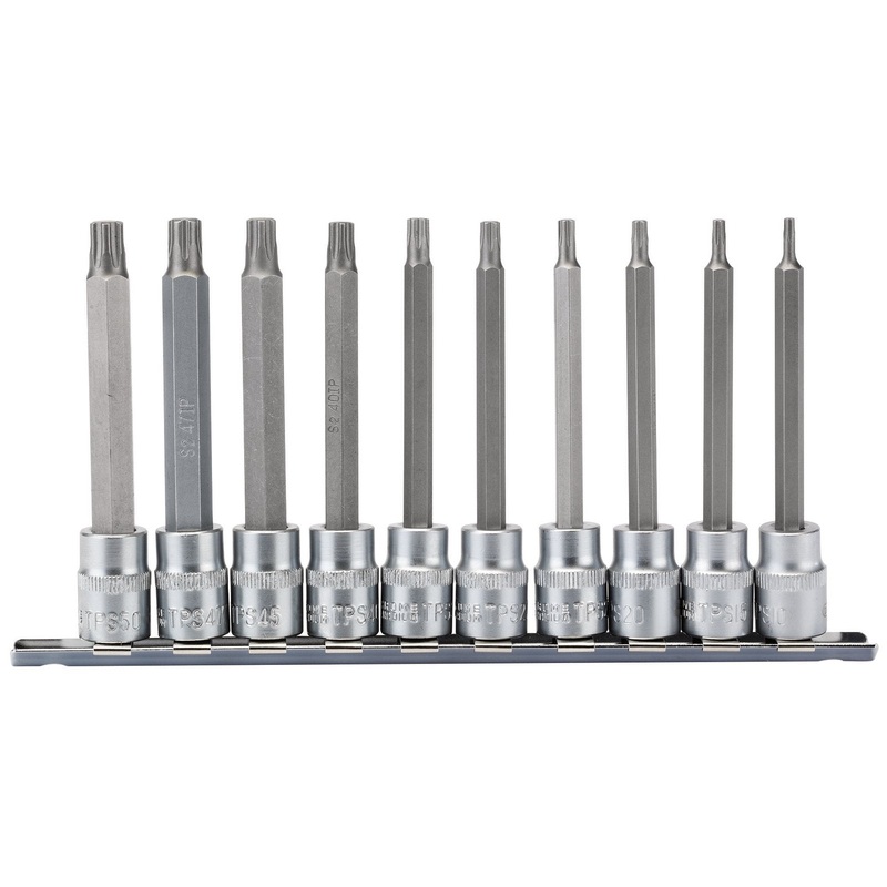 Draper Tx-Star Plus Socket Bit Set, 3/8" Sq. Dr., 100mm (10 Piece) - D-TXP/10/100