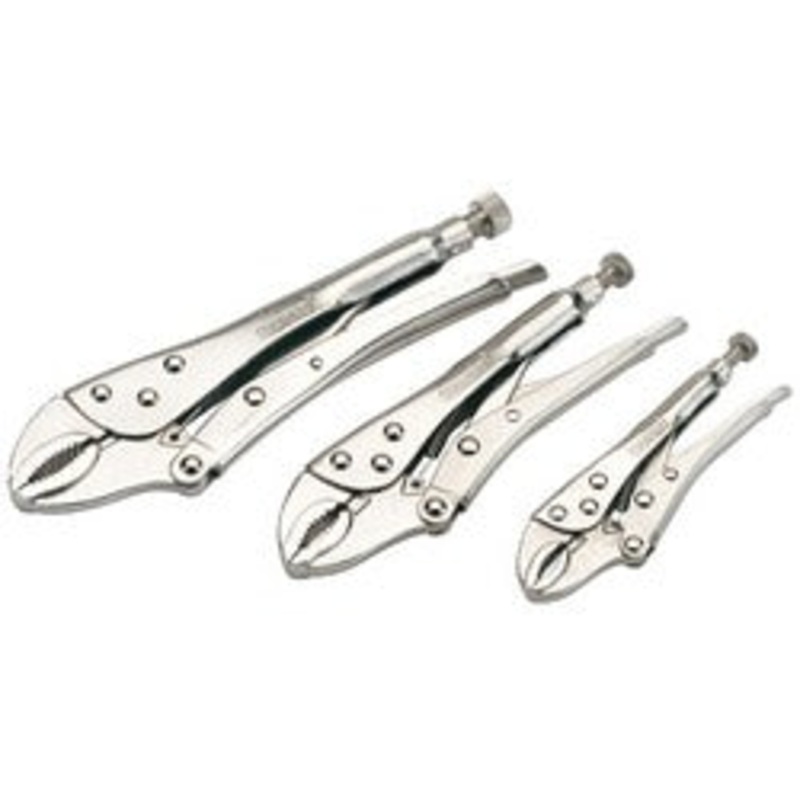 Draper Curved Jaw Self Grip Pliers Set (3 Piece) - 9006/3