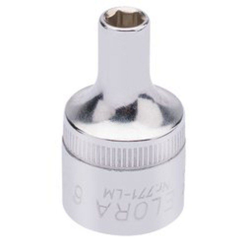 Draper Elora Hexagon Socket, 1/2" Sq. Dr., 6mm - 771-LM  6
