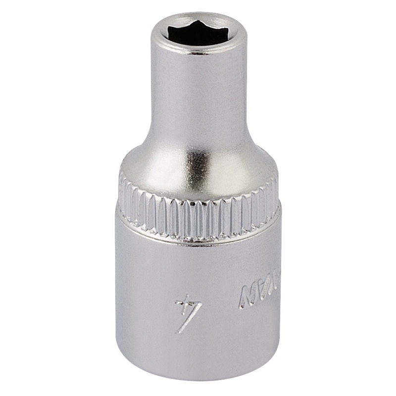 Draper Elora Hexagon Socket, 1/4" Sq. Dr., 4mm - 1455-M 4