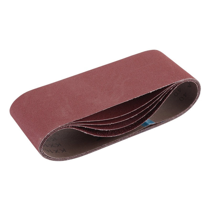 Draper Cloth Sanding Belt, 100 X 610mm, Assorted Grit (Pack Of 5) - SB100610