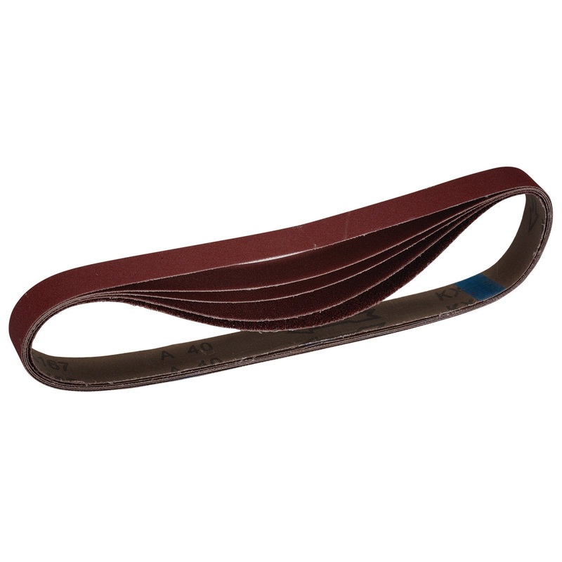 Draper Cloth Sanding Belt, 25 X 762mm, Assorted Grit (Pack Of 5) - SB25762