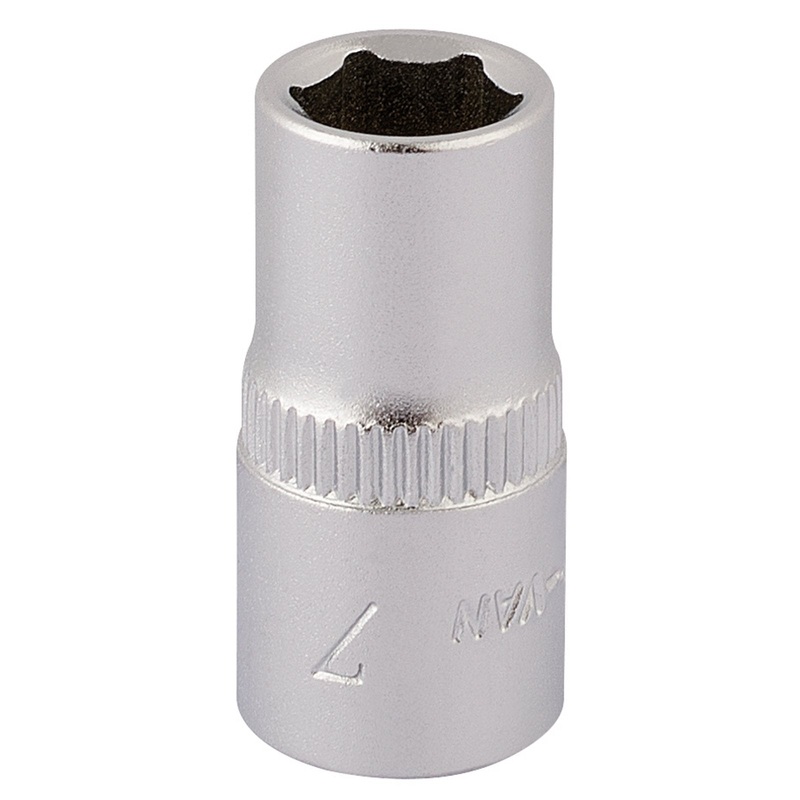 Draper Elora Hexagon Socket, 1/4" Sq. Dr., 7mm - 1455-M 7