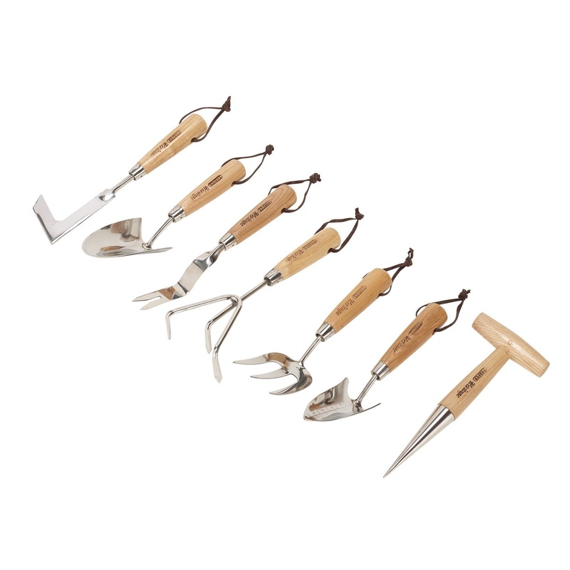 Draper Heritage Stainless Steel Garden Tool Set With Ash Handles (7 Piece) - GTS7/HER