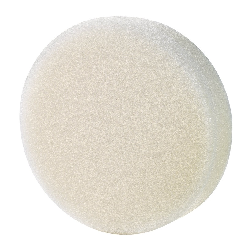 Draper Medium-Light Polishing Pad, 125mm, White - PS125