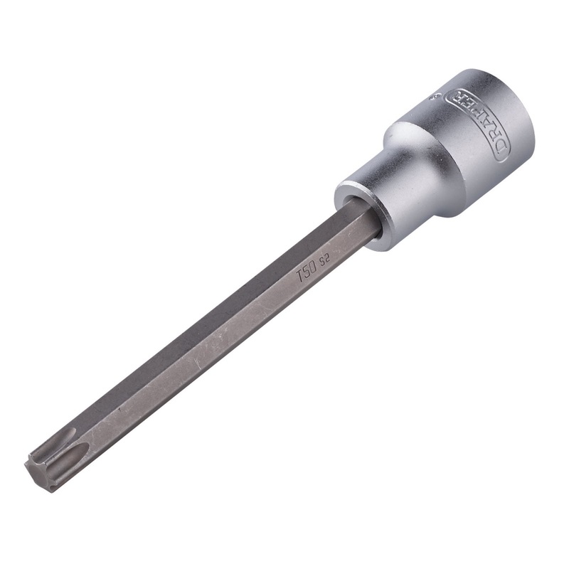 Draper Tx-Star Socket Bit, 1/2" Sq. Dr., T50 X 125mm - TX-T50