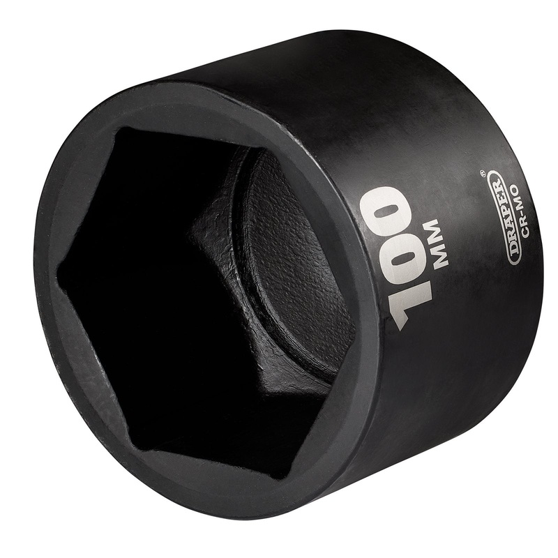 Draper Hi-Torq Deep Impact Socket, 1" Sq. Dr., 100mm - 425D-MM