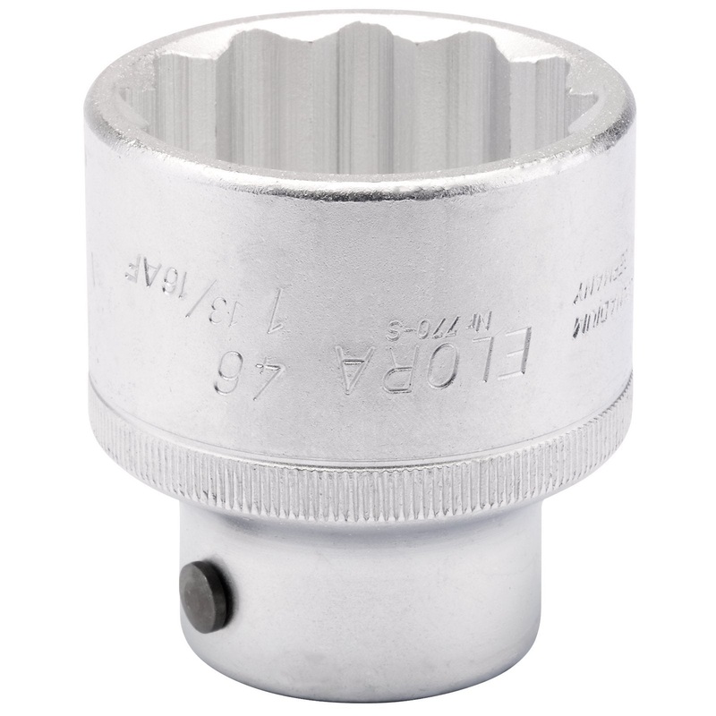 Draper Elora Bi-Hexagon Socket, 46mm-1.13/16" 3/4" Sq. Dr. - 770-S 46 / 1.13