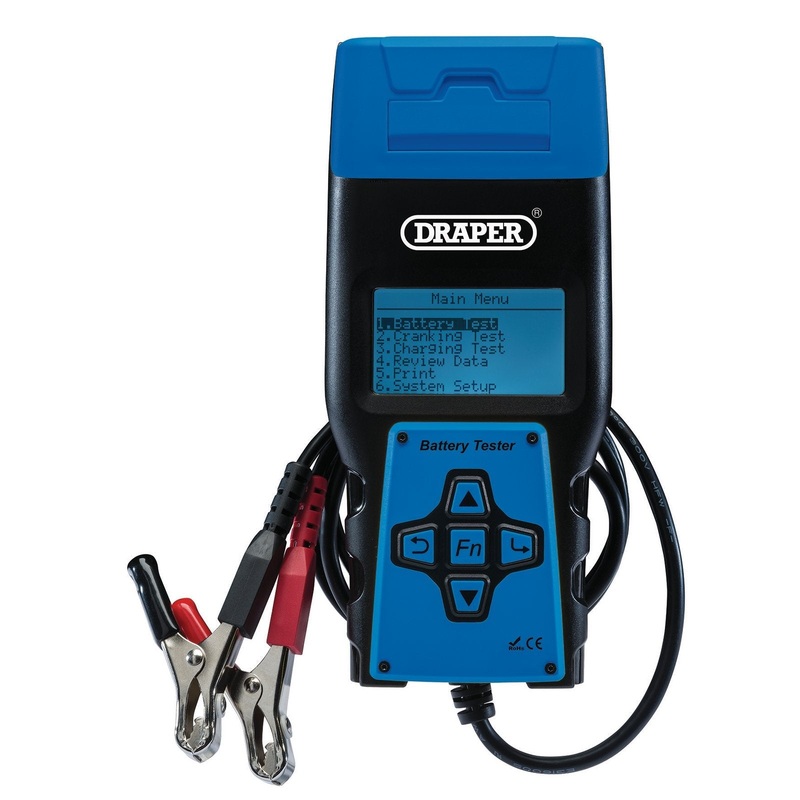 Draper Battery Tester With Printer - BT-P