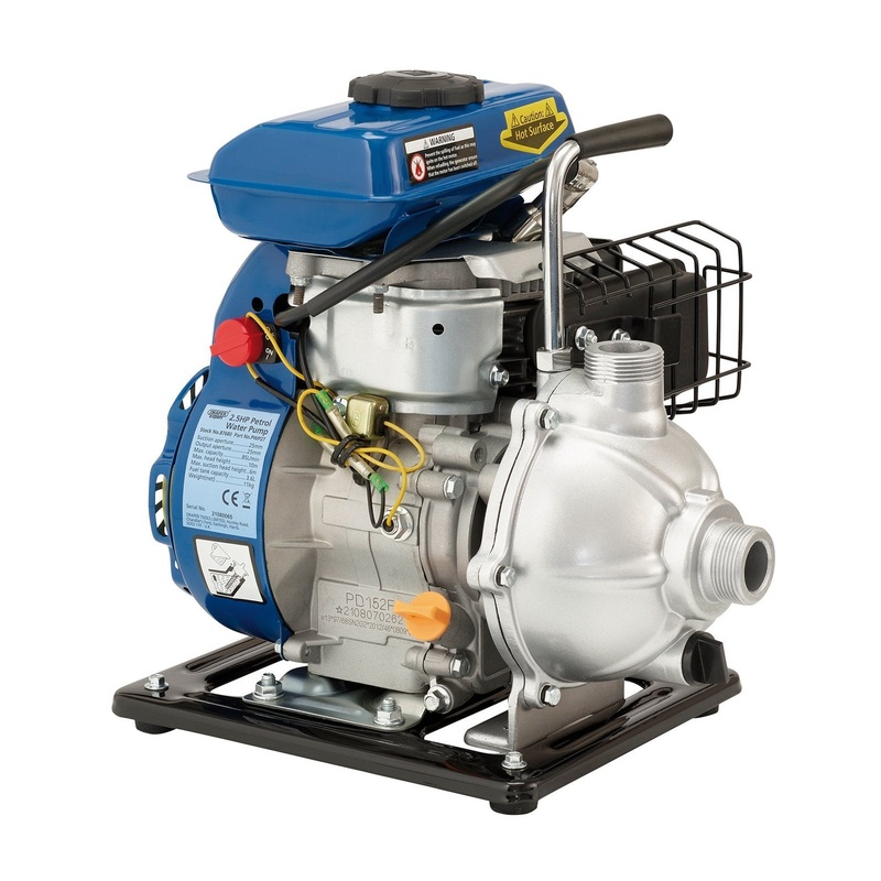 Draper Expert Quality Petrol Water Pump, 85L/Min, 2.5Hp - PWP27