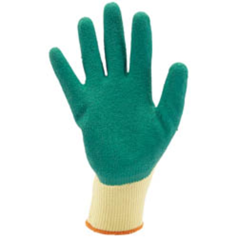 Draper Heavy Duty Latex Coated Work Gloves, Extra Large, Green - HDLGA/B