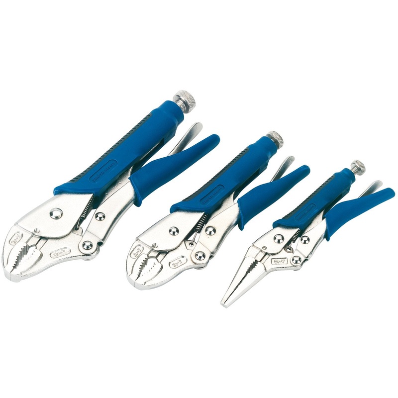 Draper Soft Grip Self Grip Pliers Set (3 Piece) - 9006/3A